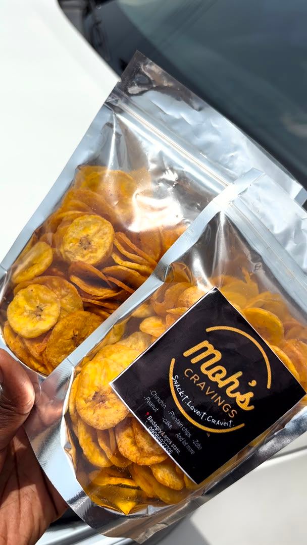 Unripe plantain chips