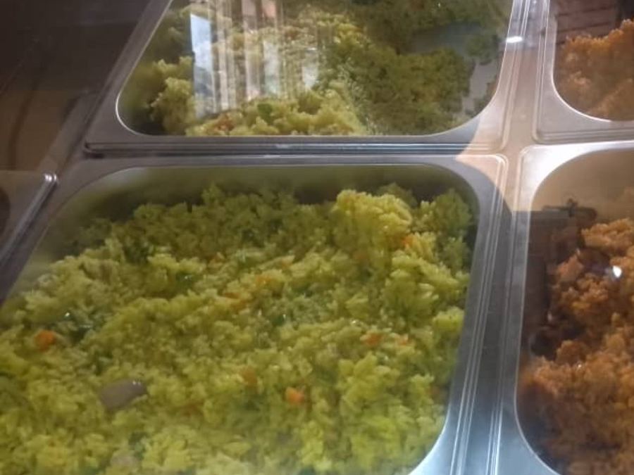 Ofada rice, Fried rice, stir fry spaghetti.