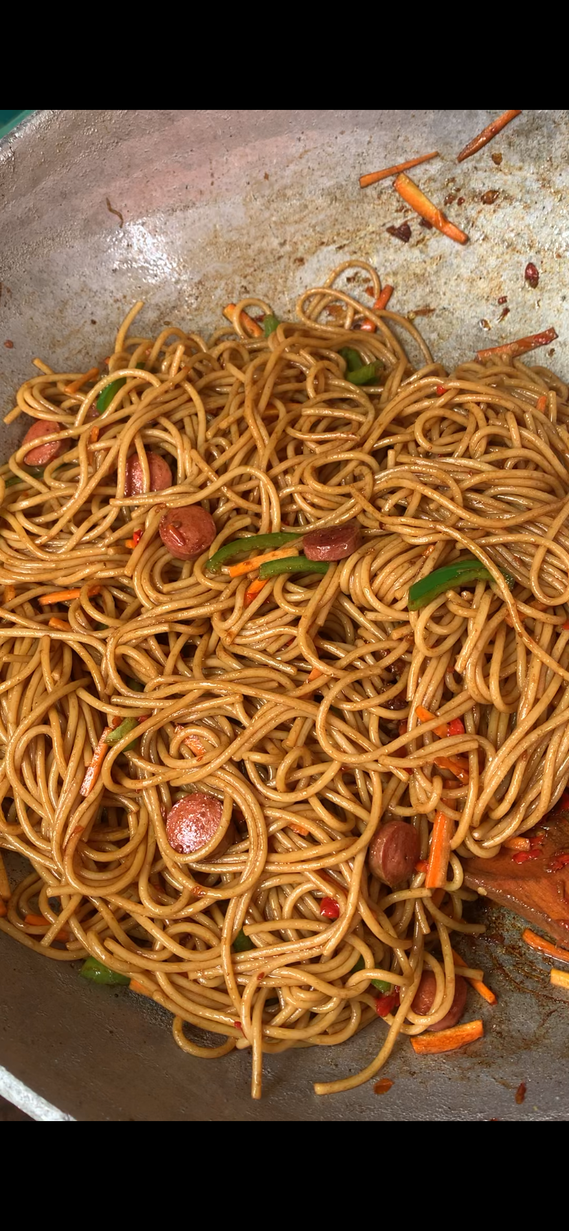 Stir fry spaghetti