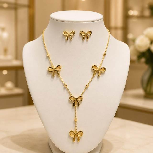 Necklace and earrings