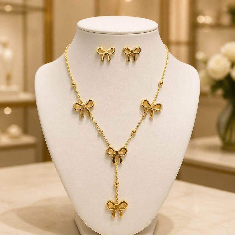 Necklace and earrings