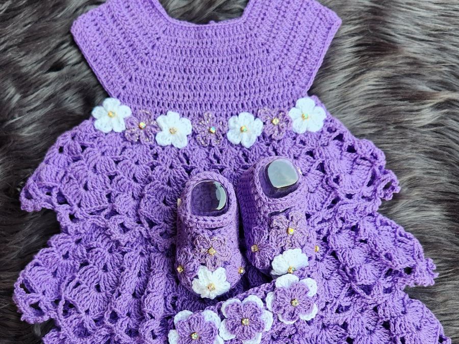 Crochet baby dress