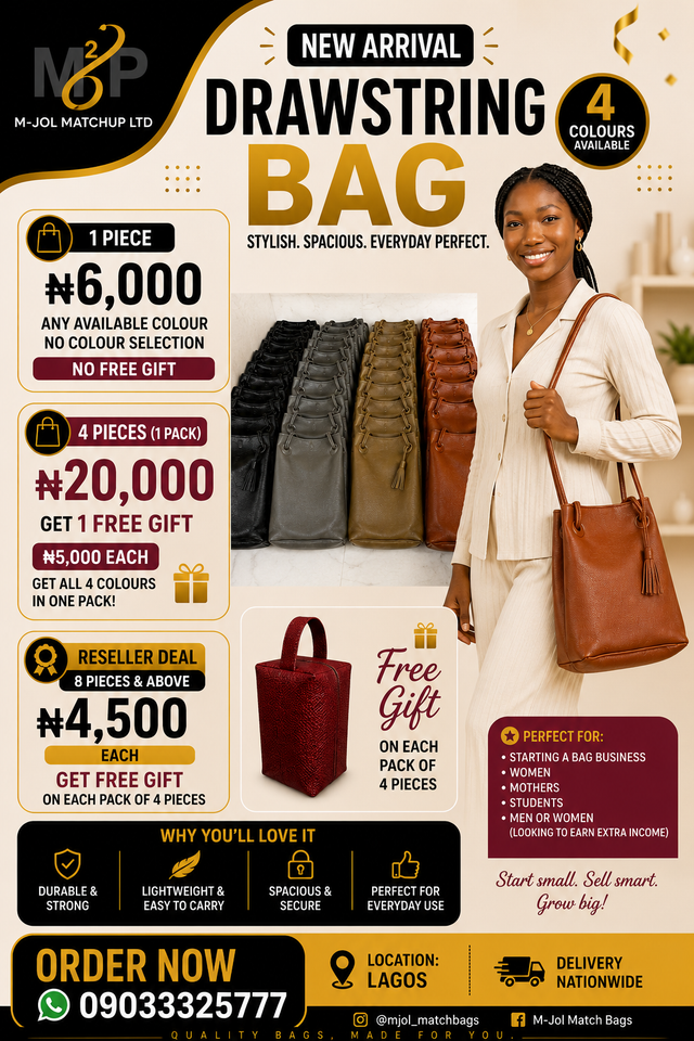 Drawstring tote bag