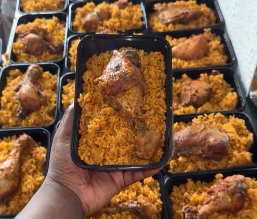 Jollof rice and chicken