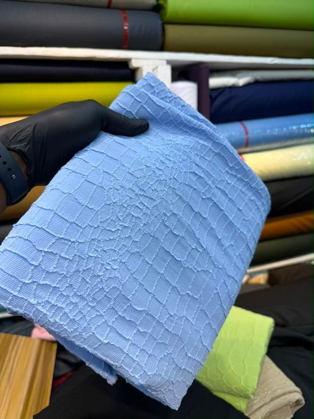 Cotton Tissue fabric sky blue