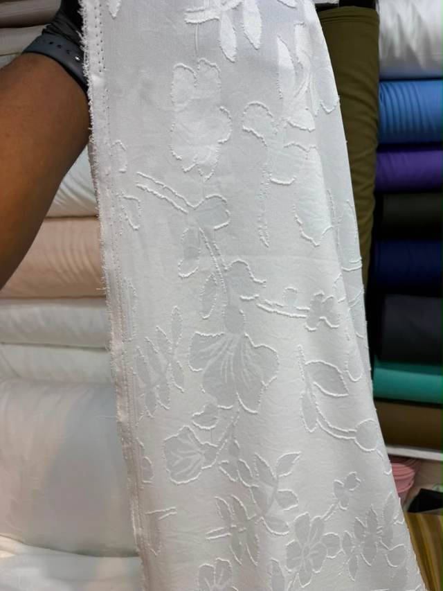 Stock jacquard fabric white brown black and wine