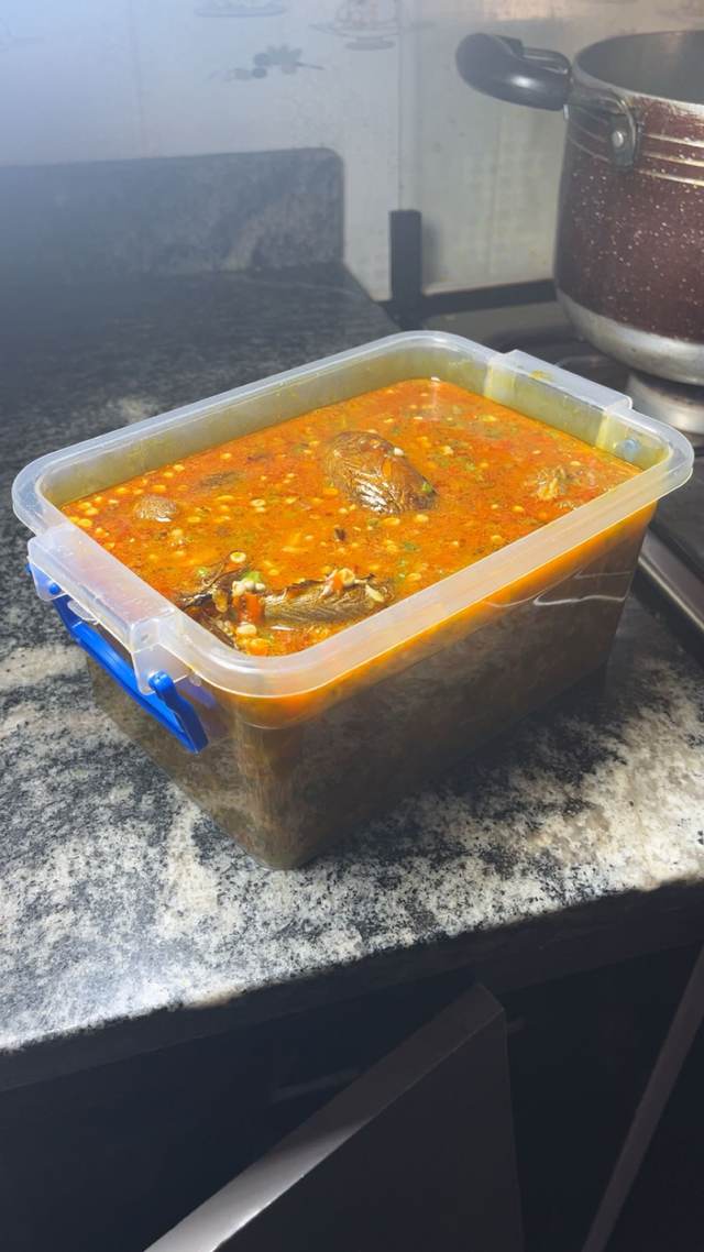 1.5Lilter of Okra Soup with proteins