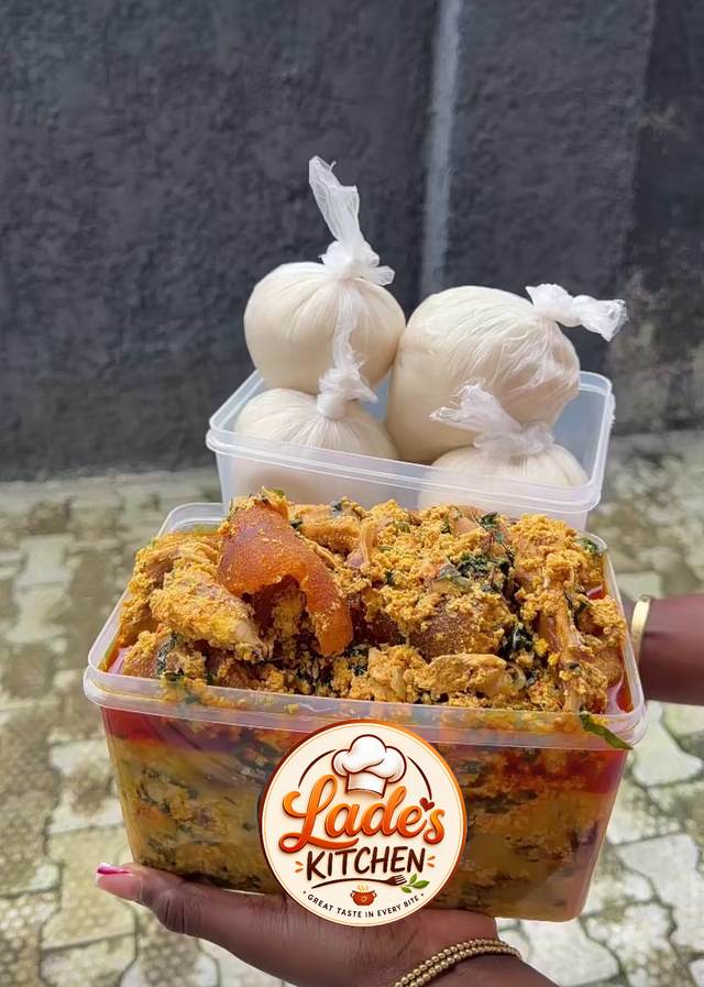 2Liltr of Egusi soup with 4Swallows