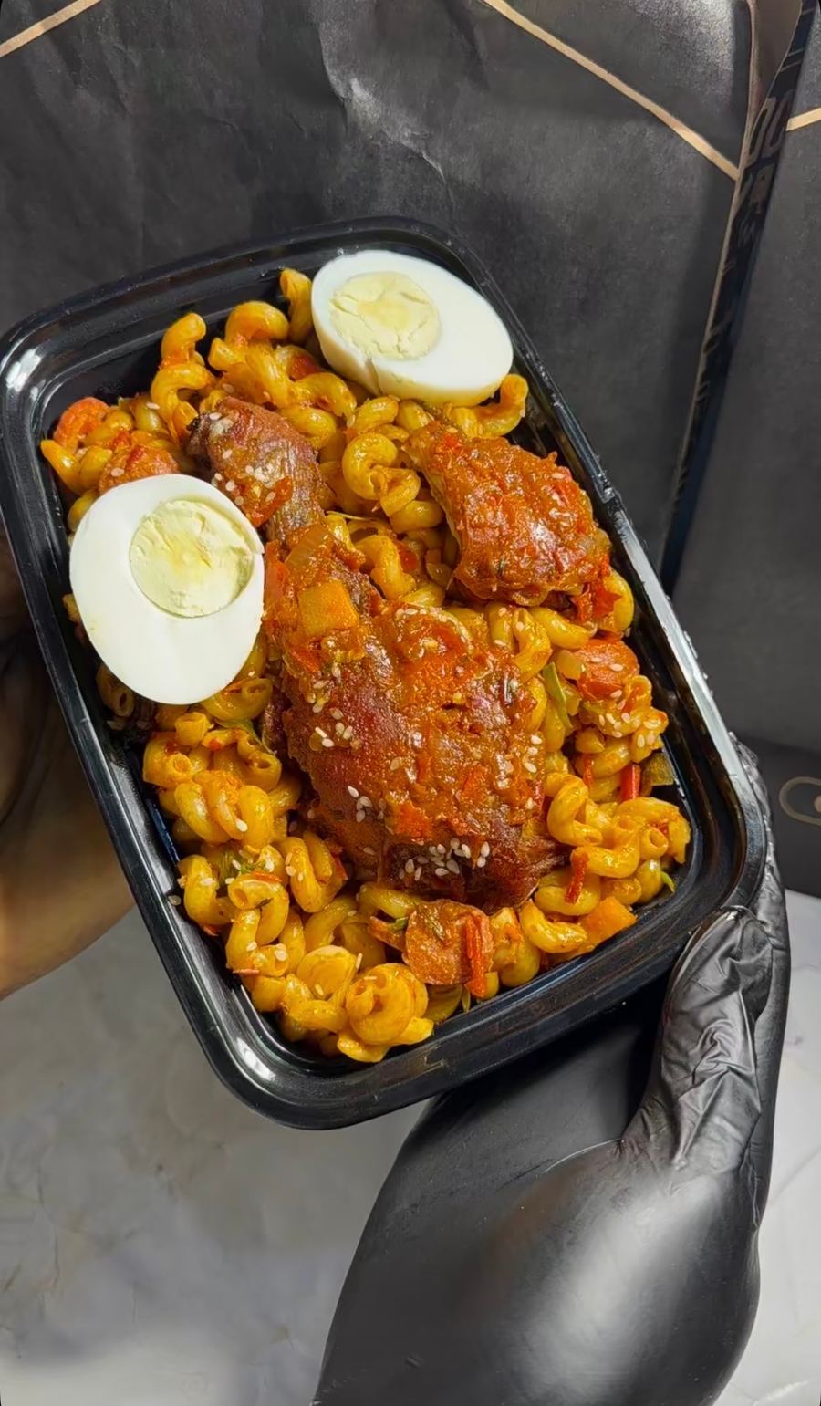 JollofMacaroni, hotdogchunks,Chicken&Egg