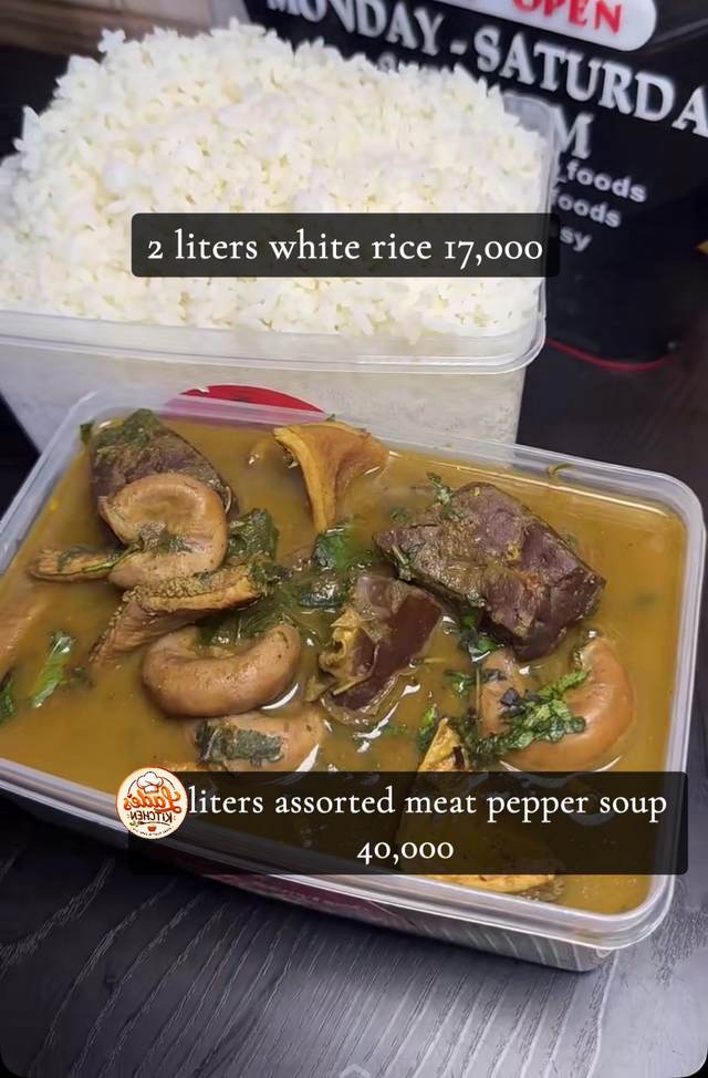 2Litrs of Whitrice & Assorted Peppersoup