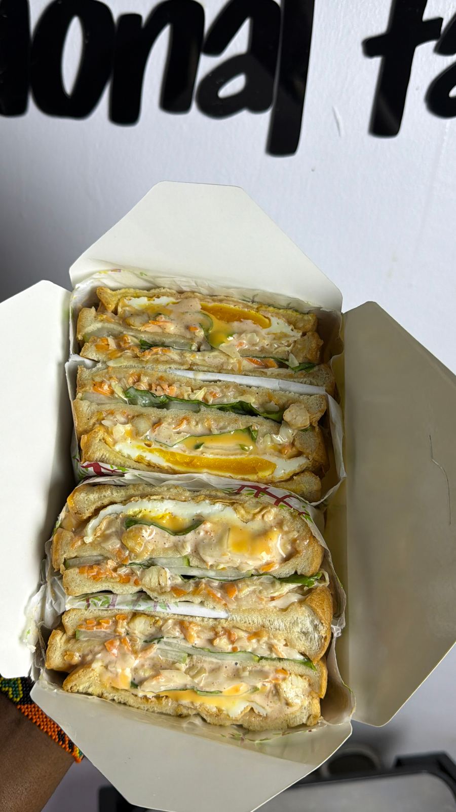Box of sandwich
