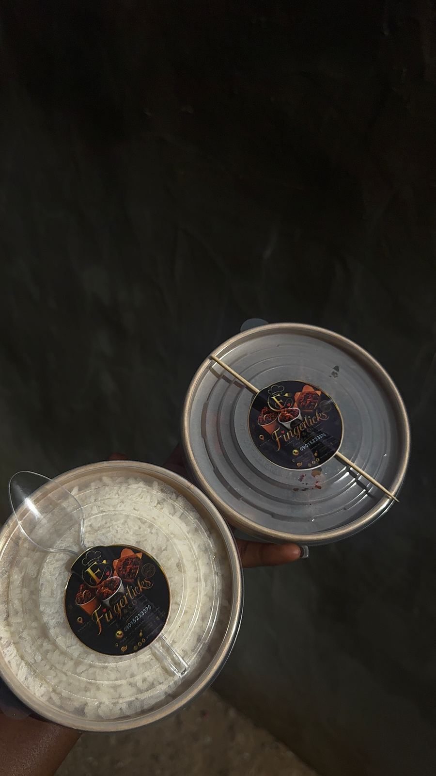 Peppered snail & bowl of rice