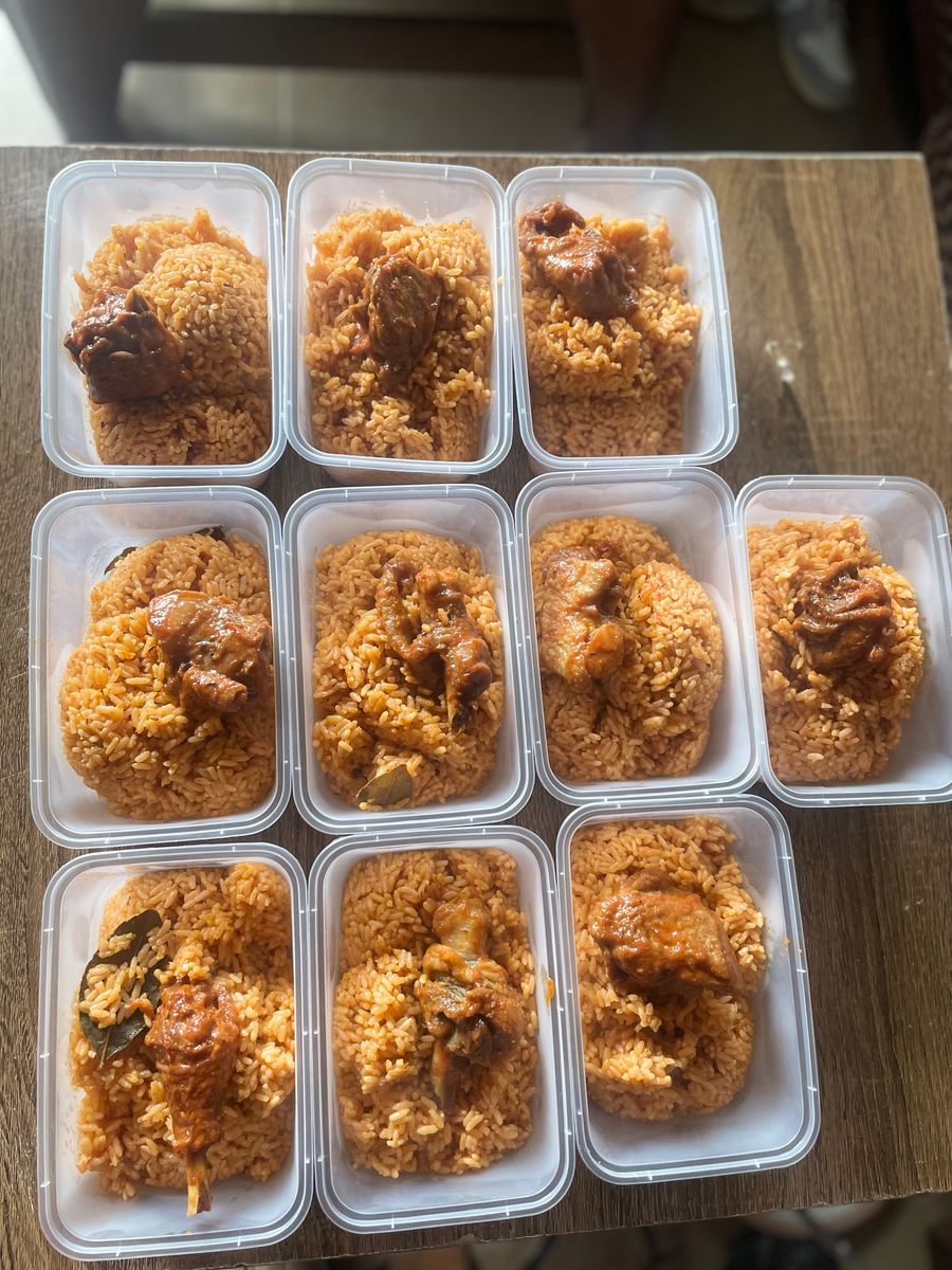 Jollof rice with chicken
