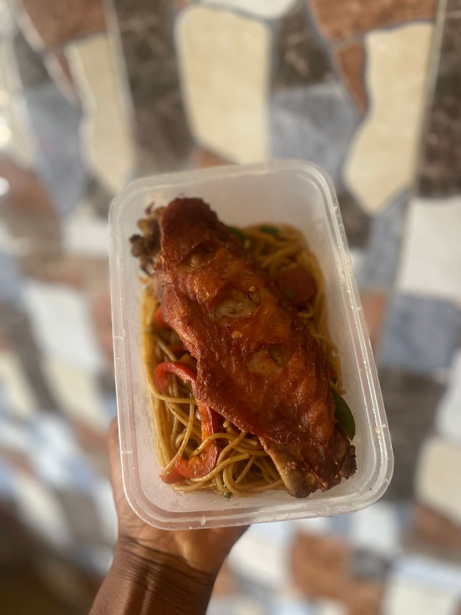 Stir fry pasta with turkey