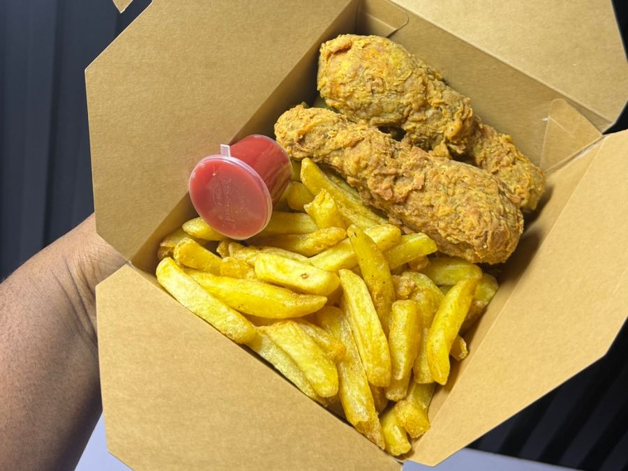 Crispy chicken and chips